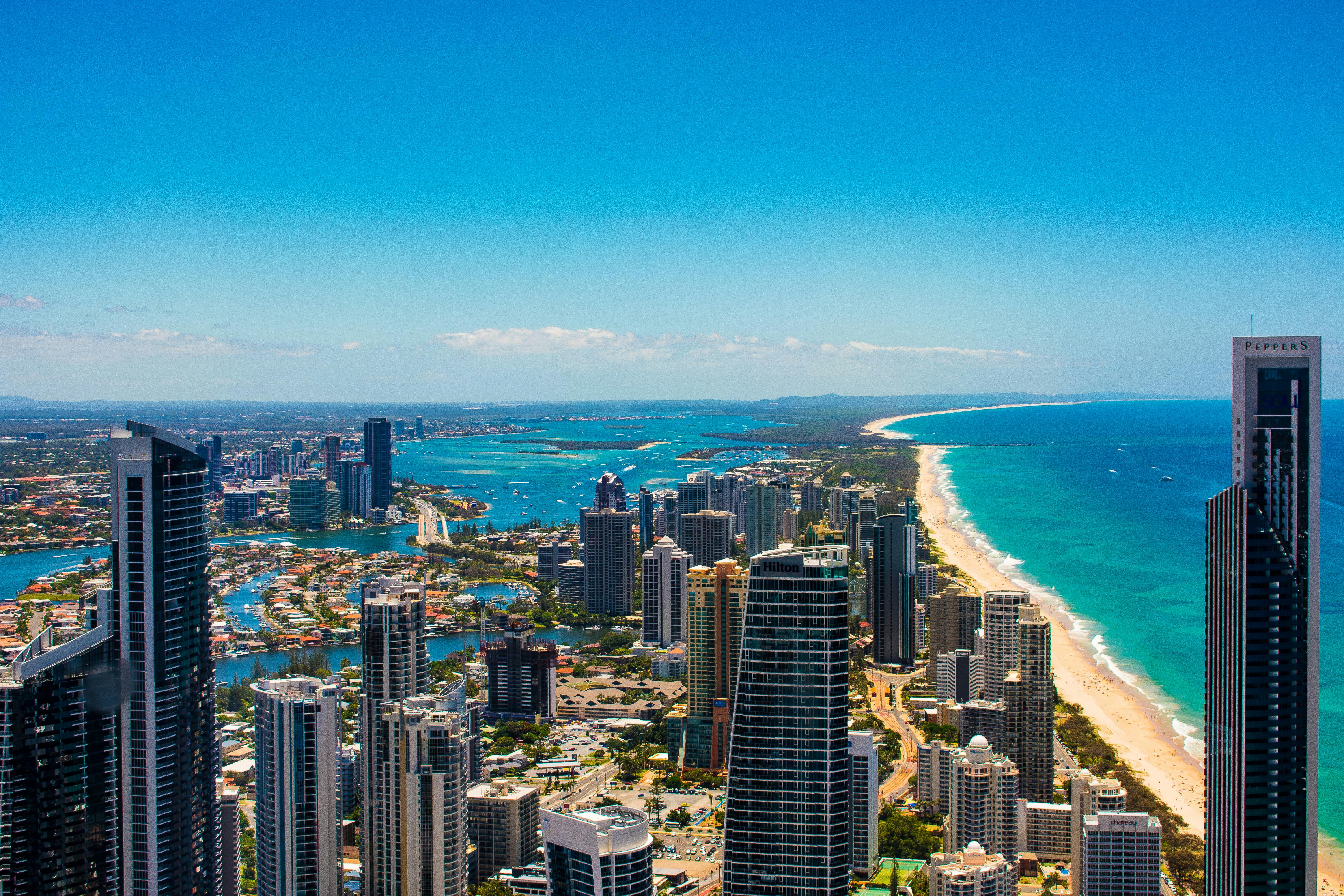 Gold Coast beach and skyline